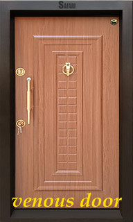درب ضدسرقت ونوس pvc یراق نقره ای
