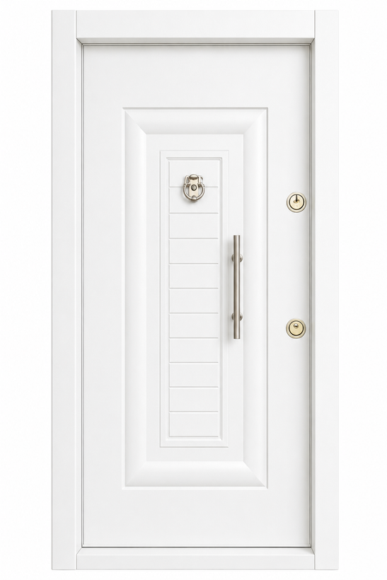 درب ضد سرقت ونوس پی وی سی جهت راست یراق نقره ای